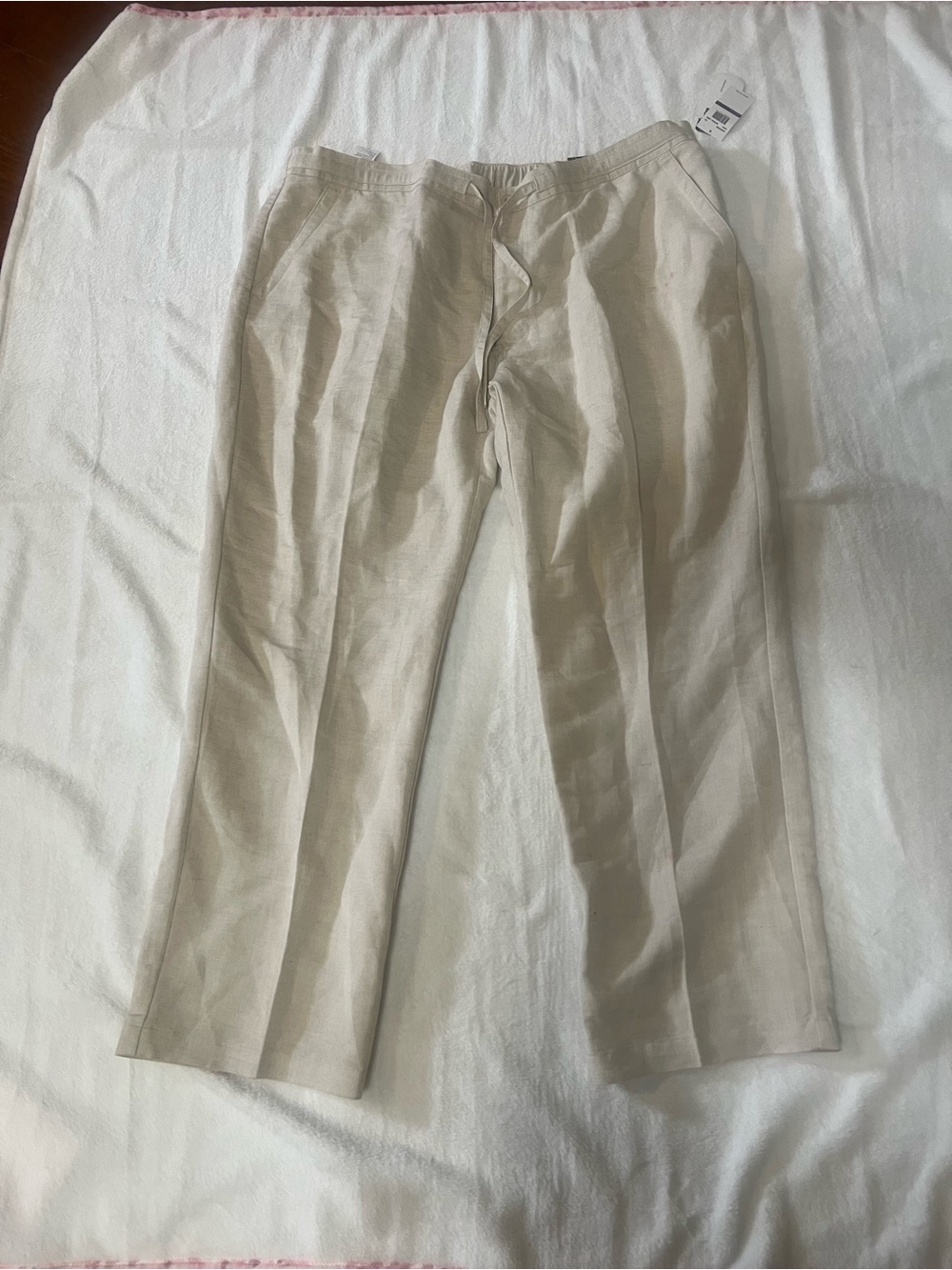 Cubaver Women’s Light Tan Linen-Blend pants